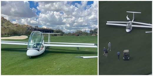 Watch: Glider makes an emergency landing on the golf course in Scottsdale