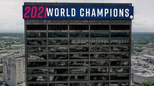 Braves '2021 World Champions' sign lights up Atlanta skyline