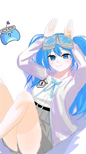 Speed Drawing Arahasi Tabi (Stellive Fanart) 🩵