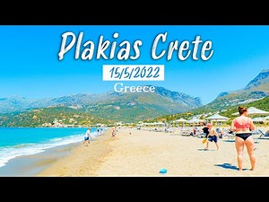Crete Greece, Plakias Kreta || walking tour 4k HDR || Kreta 2022