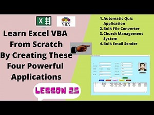 MS Excel VBA Tutorials Lesson 25 - User Form