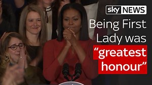 206K views · 4.7K reactions | The "greatest honour": Michelle Obama's last official speech as First Lady | Sky News | Facebook