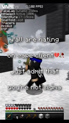 stop hating at minecraft hack clients 💔🥀 #shorts #minecraft #fyp