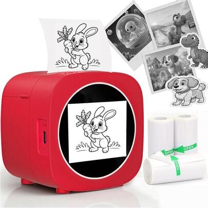 AI Voice Mini Printer, Portable Thermal Inkless AI Sticker Maker With Voice Control, Photo Generation & Smart Learning, Perfect For Pictures, Photos, Study Notes School, Office & Home, Creative & DIY Gift | SHEIN