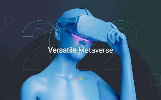 深色国外互联网元宇宙产品项目介绍PPT模板