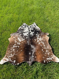 Genuine Tricolor Cowhide Rug, Speckled Brazilian Cow Hide Rug - Etsy