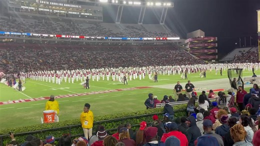 The Marching 101 perform alongside UofSC’s Mighty Sound of the Southeast during halftime. | SC State University