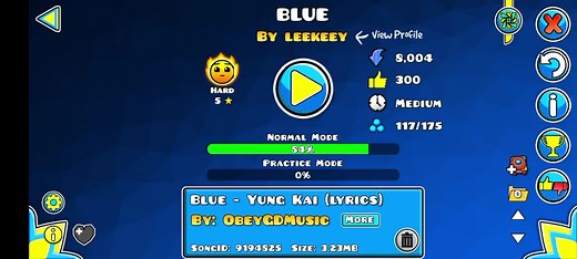 Geometry Dash Blue Level Guide and Music