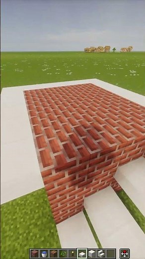 Minecraft Modern Brick House Tutorial 🏡 How to Build #minecraft #shorts