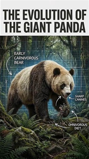 The Evolution of the Giant Panda #panda #bear