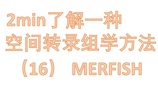 2min了解一种空间转录组学方法 (16) MERFISH