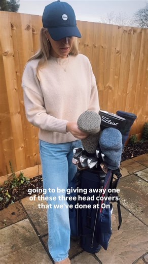 Iona Stephen on Instagram: "Giveaway time 🩵 @ontheroadwithiona x @fyfegolf headcover giveaway I’m giving away one of my own three set! Yep, I’ll be hand posting this to youuuu if you win! To enter: follow @ontheroadwithiona and tag a friend below who you think might like one of these!! Winner announced Christmas Day! Good luck 🤞🏼 #ontheroadwithiona"