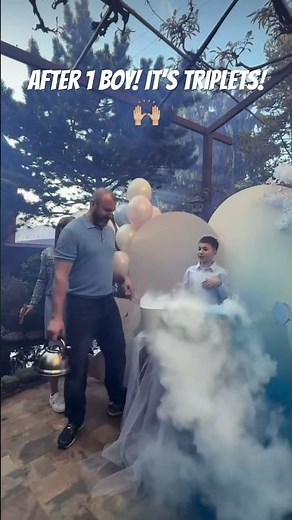 AFTER 1 BOY! IT’S TRIPLETS!! PART 2 💕💙 CREDIT: @katerina_kusova088 #genderreveal #familybonding
