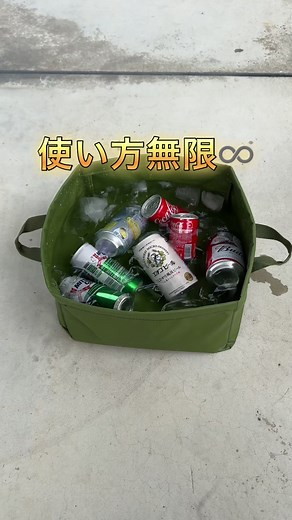 ダイソーのキャンプバケツ: 収納アイデア