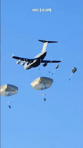 Parachute jumping test from an airplane #india