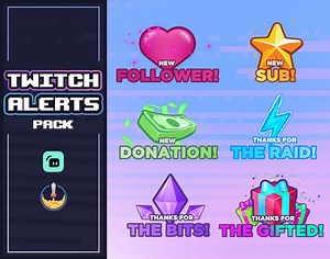Animated Stream Alerts - Twitch Alerts - Sub Bomb Alert - Compatible With Streamlabs and Streamelements Easy to Use - WEBM Format - Etsy
