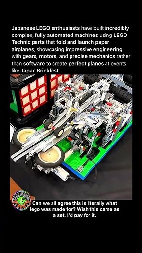 This LEGO Machine Folds and Launches Perfect Paper Airplanes Without Any Software ⚙️