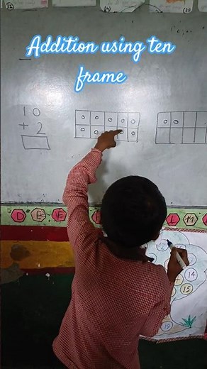 Addition activity using ten frame #class1 #maths #addition #shorts