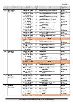 Revised KJSEA and KCSE Timetable 2025