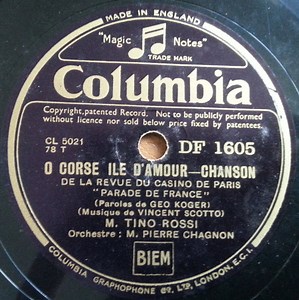 M. Tino Rossi - O Corse Ile D'amour / Vieni... Vieni...