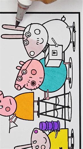 Peppa Pig Coloring for Kids, 502 #peppapig #peppapigdrawing #peppapigcoloring #drawing #forkids