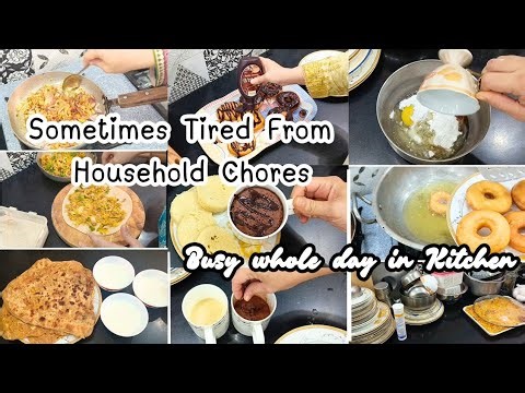 Sometimes tired from Household Chores 🥺 || Housewife Daily morning Routine 💕 || Busy day in kitchen