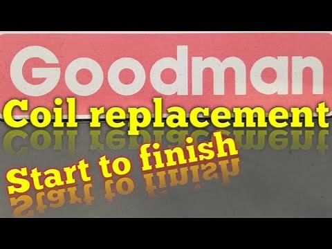 hvac, Goodman package unit condenser coil replacement start to finish.