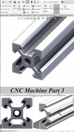 Solidworks Tutorial : CNC Machine Part 3 - Based | V-Slot 20X20X300