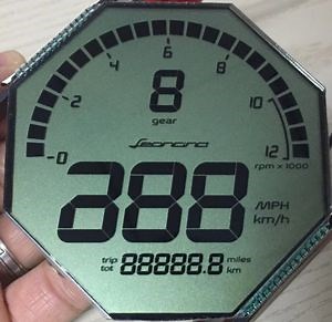 [Hot Item] Circular Display Motorcycle Meter Segment LCD Display