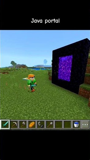 JAVA PORTAL VS POCKET PORTAL! #minecraft