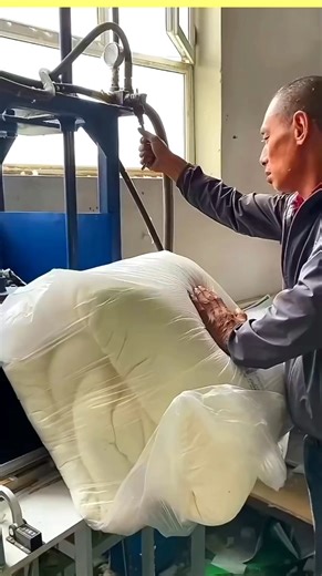 5.1K views | The process of packing cotton quilts #cotton #packing | High-Tech Manufacturing | Facebook