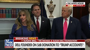 SUSAN DELL after donating $6.25 billion directly into investment accounts for 25 million American children: "We believe that when children have a future that they can see is worth saving for, then that will help build hope and opportunity and prosperity for generations to come." | Fox News