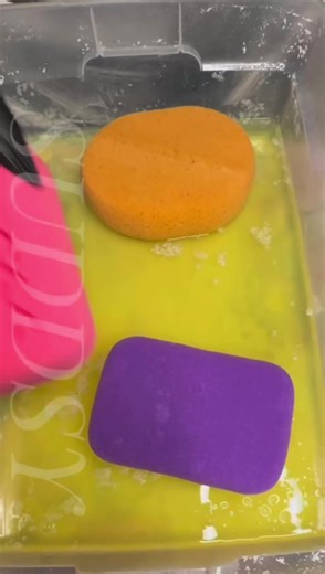 Sponge Bucket Lemon Cleaning ASMR Experience