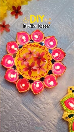 Full tutorial here 👆 DIY Diya Decoration for Navratri & Diwali #shortviral #navratri #festival #diy