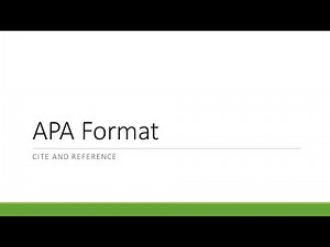 APA 7 Citing and References