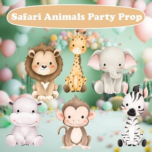 Safari Watercolor Cutouts, Wild One, Party Decoration, Baby Shower Decor, Baby Safari, Backdrop Centerpieces, Birthday Party Decor,yard Sign - Etsy