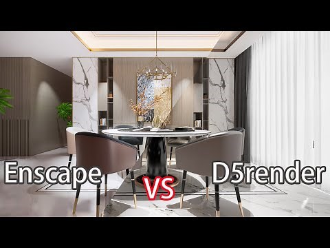 「Render Showdown」Enscape 2.6 RTX VS D5 Render Speed Compare! Who is stronger?