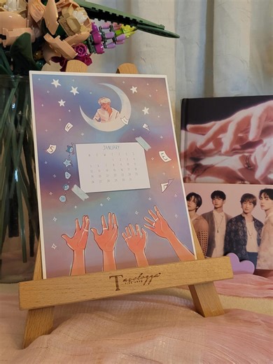 Shinee OT5, Poet | Artist 2026 Desk Calendar, A5 Print With 12 Small Monthly Cards - Etsy