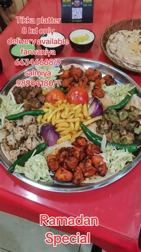 Delicious Tikka Platter at BBQ Spicy Restaurant