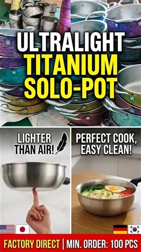 Pure Titanium Solo Cooking Pot | Direct Factory Wholesale (MOQ 100 Pcs)