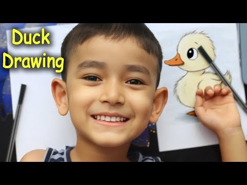 🦆 Duck Drawing | How to Draw a Baby Duck with ‪@MahtimRishan‬