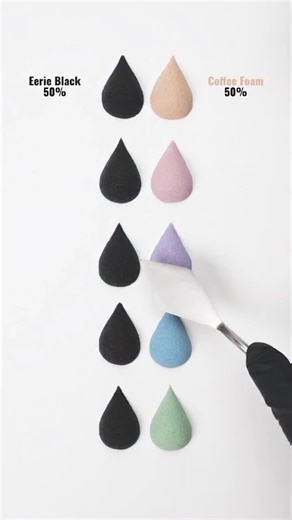 Art__Nook_ on Instagram: "Mystery Color Challenge: Black + Pastel 💧💧 Can You Guess the Final Shade? 🌈🕵️ #colormixing #asmr #satisfying #quiz"