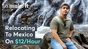 This 23-year-old left the U.S. for Mexico and now lives on $1,400 per month. Here's how he earns and spends his money. 💸 https://cnb.cx/3poBN9J | CNBC Make It