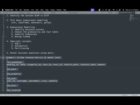 Data Modelling Interview- Data Enginnering