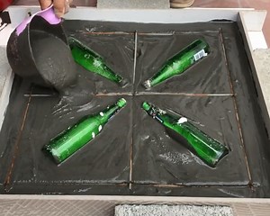 29K views · 455 reactions | Amazing Coffee Table Making From Ceramic Tiles And Old Bottles. | Creative Crafts | Facebook