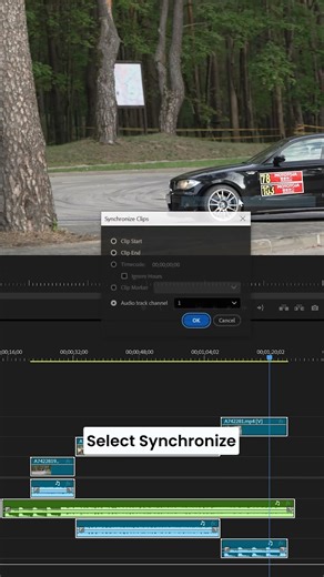 How to synchronize multiple clips in premiere pro