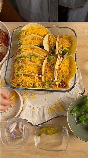 Cheesy Ground Beef Tacos 🌮 | Easy Taco Recipe with Melted Cheese #easydinner