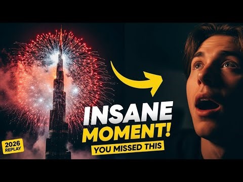 Dubai New Year Fireworks 2026 🎆 | Burj Khalifa World-Record Fireworks Show