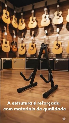 SUPORTE DE VIOLÃO DOBRÁVEL E RESISTENTE: Facilite sua rotina musical com ótimo custo-benefício
