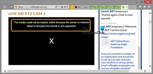 The media could not be loaded: Server or network failed, Format is not supported